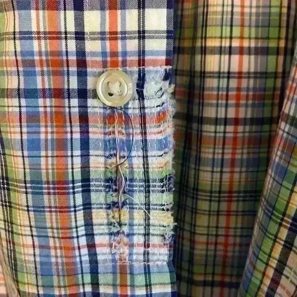 Ralph Lauren Button Down Green and Orange Size XXL - Picture 7 of 8